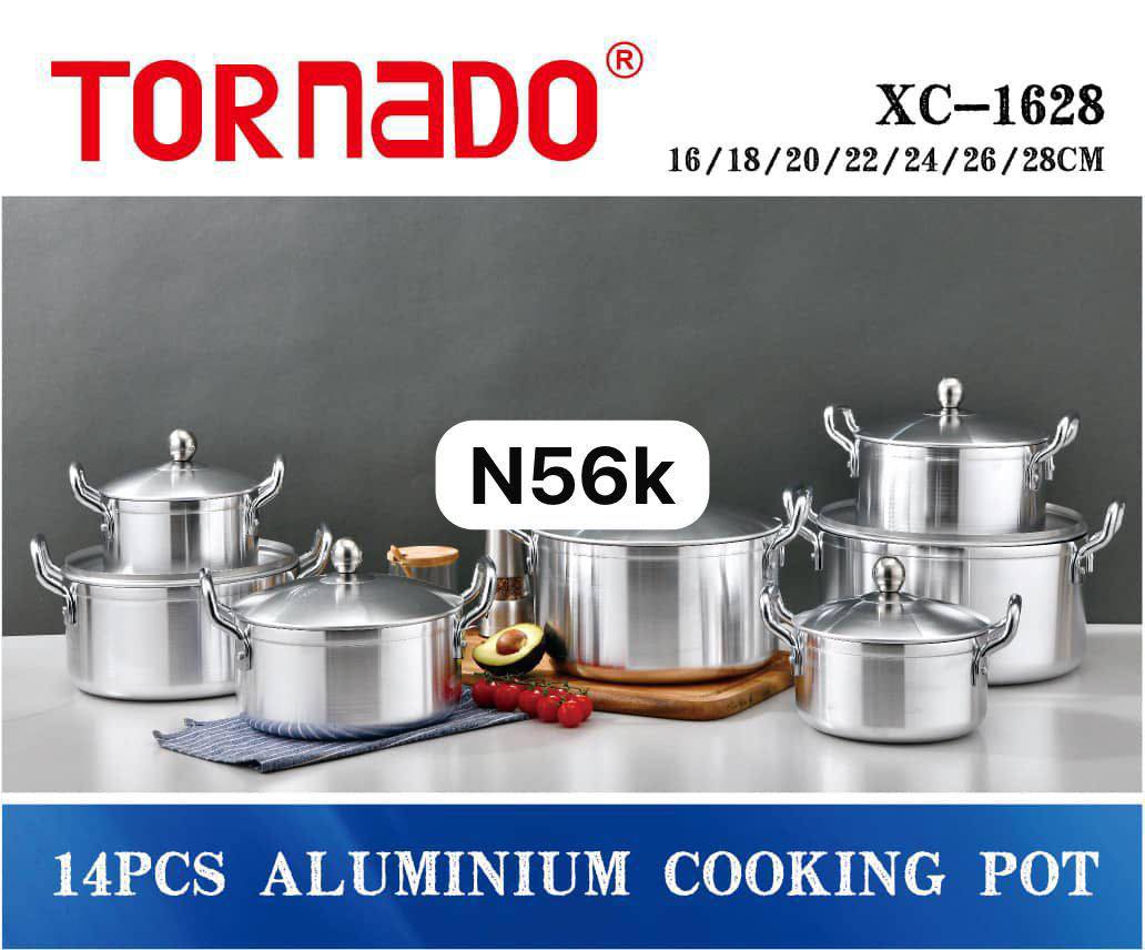 14pcs Aluminum Cooking Pot (XC-1628)